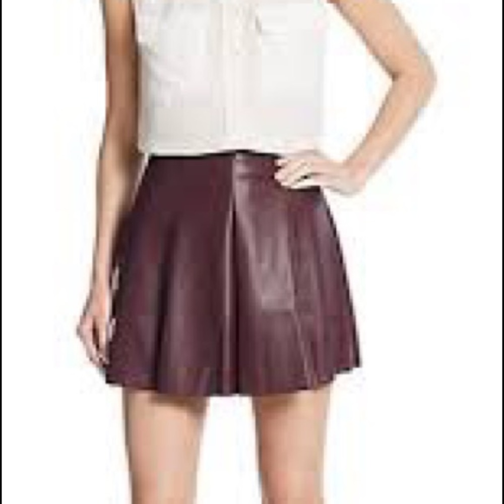 SAKS 5/48 - Flouncy Vegan Leather Skirt
